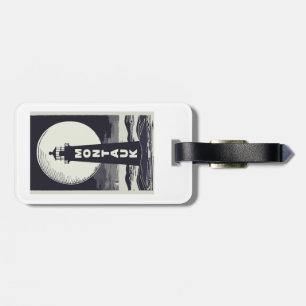 Montauk Point Lighthouse Moon Luggage Tag