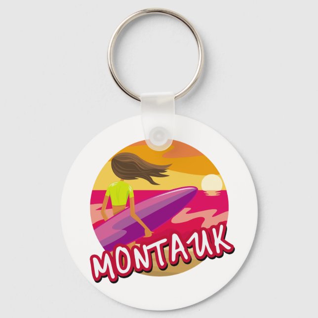 Montauk Surfer Female Key Ring (Front)