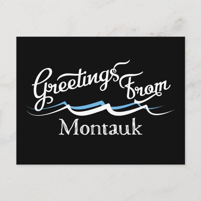 Montauk Water Waves Postcard (Front)
