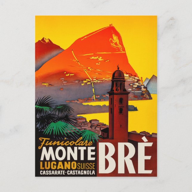 Monte Brè, Lugano, Switzerland Postcard (Front)