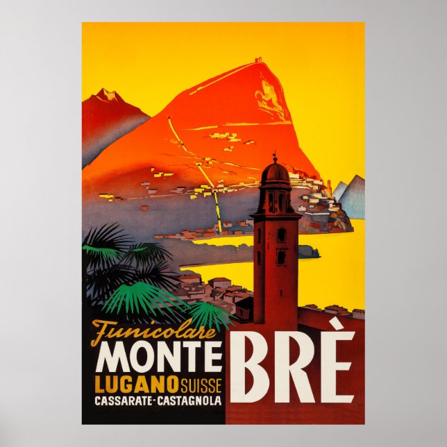 Monte Brè, Lugano, Switzerland Poster (Front)