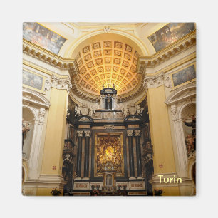 Monte Cappuccini church on mountain in Turin Magnet