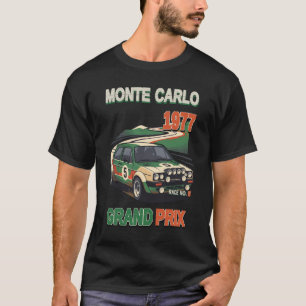 Monte Carlo 1977 Vintage Grand Prix Racing Poster T-Shirt