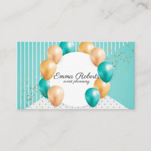 Monte Carlo Blue Event Planning Business Card