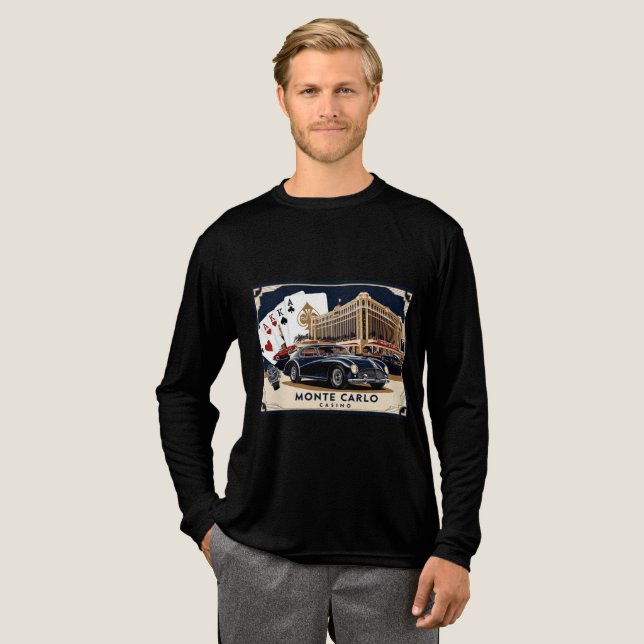 Monte Carlo Casino Luxury T-shirt Tri-Blend Shirt (Full Front)