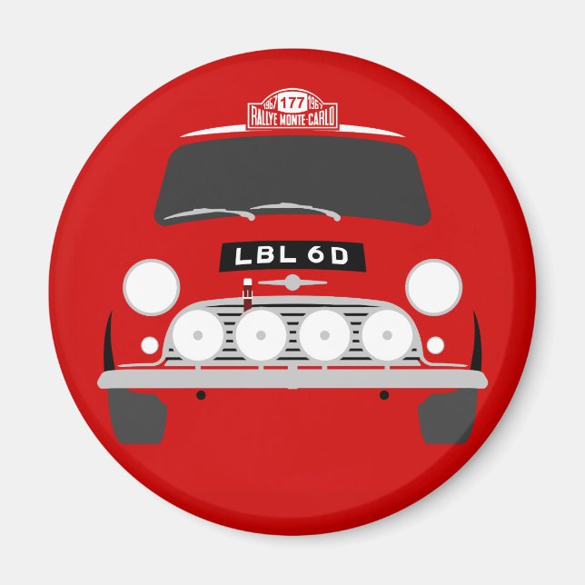 Monte Carlo classic Mini Cooper S Magnet (Front)