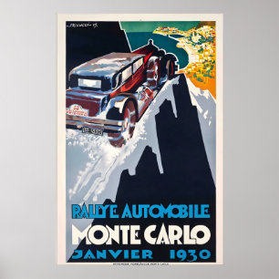Monte Carlo Grand Prix 1930 Motor Racing Monaco Poster