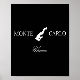 Monte Carlo Monaco Family Vacation Trip Souvenir T Poster
