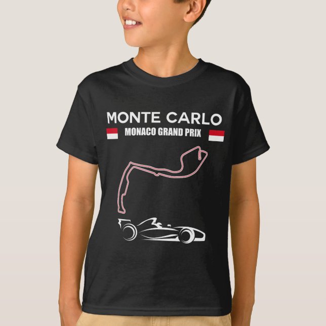 Monte Carlo Race Track Formula Racing Car Monaco M T-Shirt (Front)