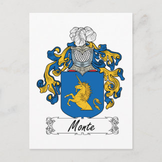 Monte Family Crest Postcard