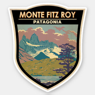 Monte Fitz Roy Patagonia Travel Art Vintage