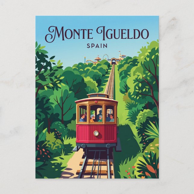 Monte Igueldo Funicular Spain Postcard (Front)