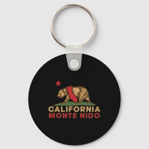 Monte Nido California Vintage Bear Retro State Key Ring