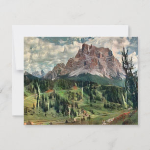 Monte Pelmo Painting Postcard