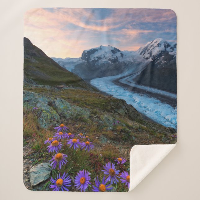 Monte Rosa Glacier | Switzerland Sherpa Blanket (Front)