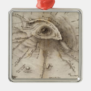 Monte Vesuve Metal Tree Decoration