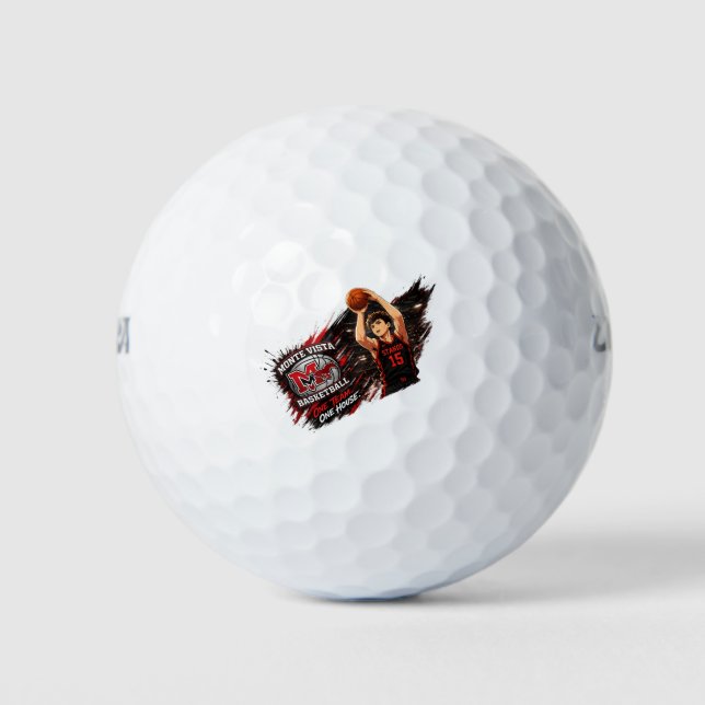 Monte Vista Basketball Golf Ball  (Front)