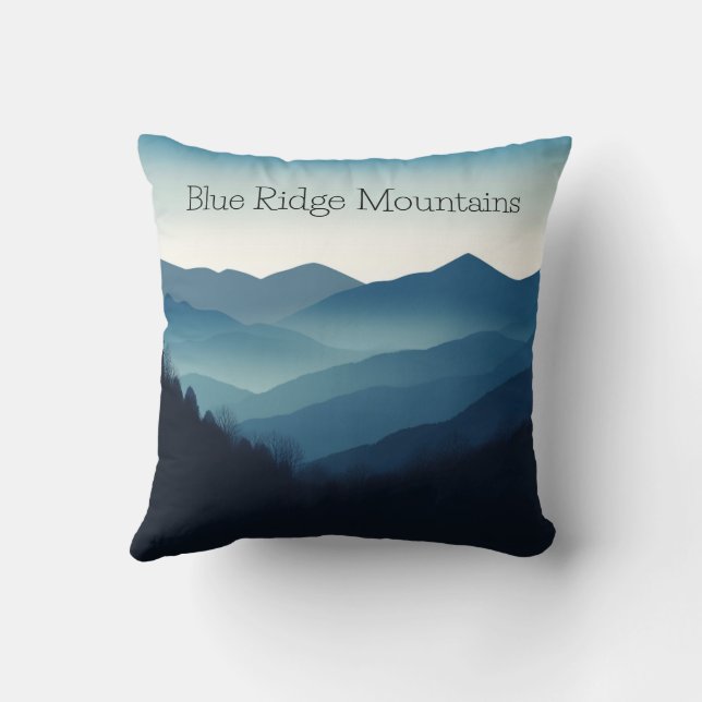 Montebello VA Blue Ridge Mountains Custom Cabin P Cushion (Back)