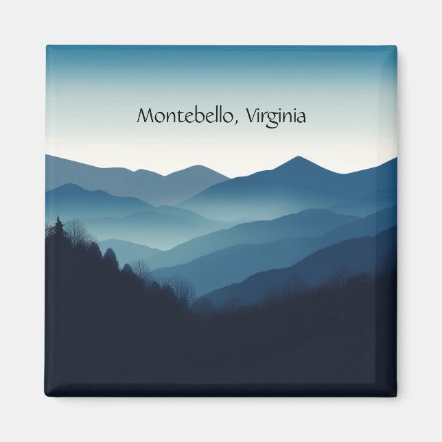 Montebello VA Blue Ridge Mountains Custom Magnet (Front)