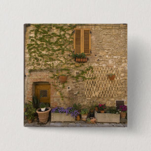 Montefollonico, Val d'Orcia, Siena province, 15 Cm Square Badge