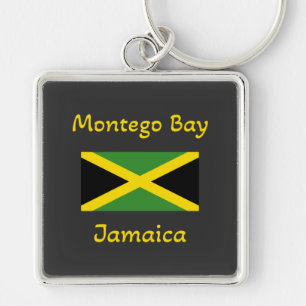 Montego Bay Jamaica – Jamaican Flag  Key Ring