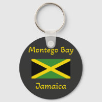 Montego Bay Jamaica – Jamaican Flag Keychain