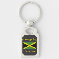 Montego Bay Jamaica – Jamaican Flag  Keychain