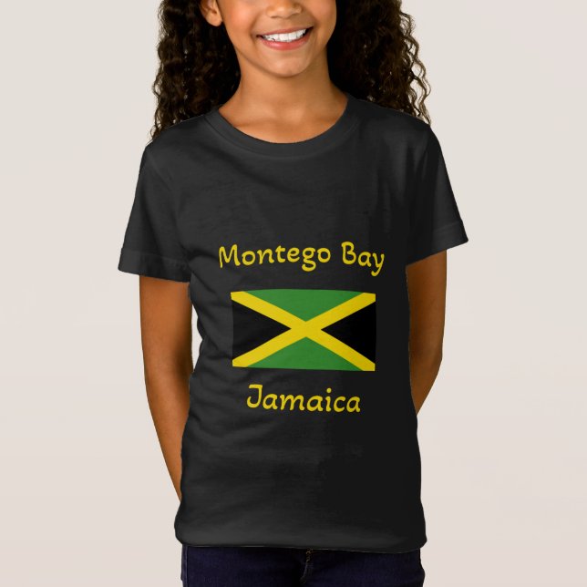 Montego Bay Jamaica – Jamaican Flag T-Shirt (Front)