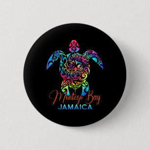 Montego Bay Jamaica Sea Turtle Family Vacation Sum 6 Cm Round Badge