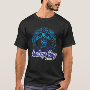 Montego Bay Jamaica Souvenirs Tribal Sea Turtle Va T-Shirt