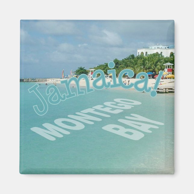 Montego Bay Jamaica Travel Photo Souvenir Magnet (Front)