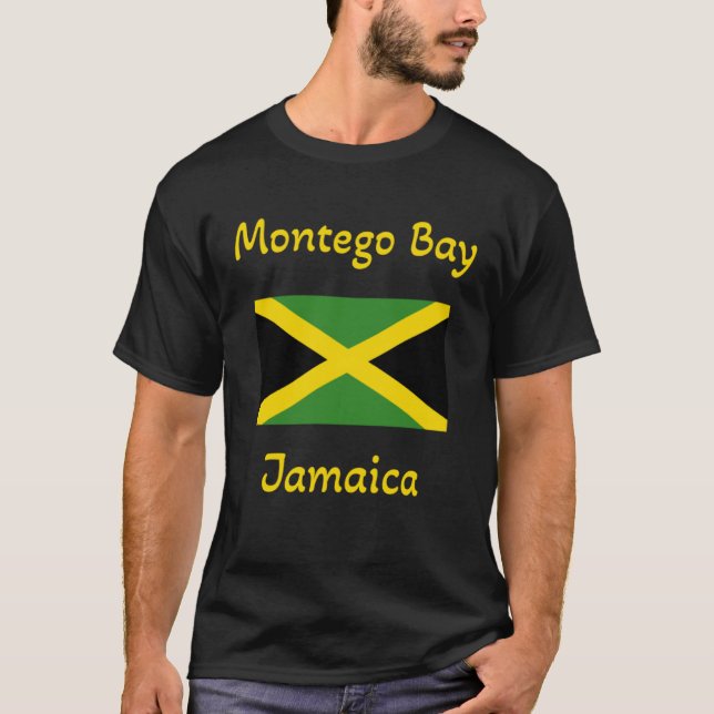 Montego Bay Jamaica u2013 Jamaican Flag T-Shirt (Front)