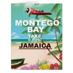 Montego Bay Jamaica vintage travel poster