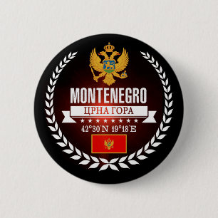 Montenegro 6 Cm Round Badge