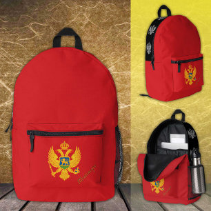 Montenegro, backpack, Montenegro Flag, Custom Printed Backpack
