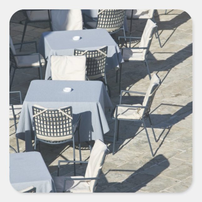 Montenegro, Budva. Budva Old Town / Stari Grad, Square Sticker (Front)