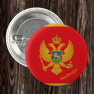 Montenegro button, patriotic Montenegro Flag 3 Cm Round Badge