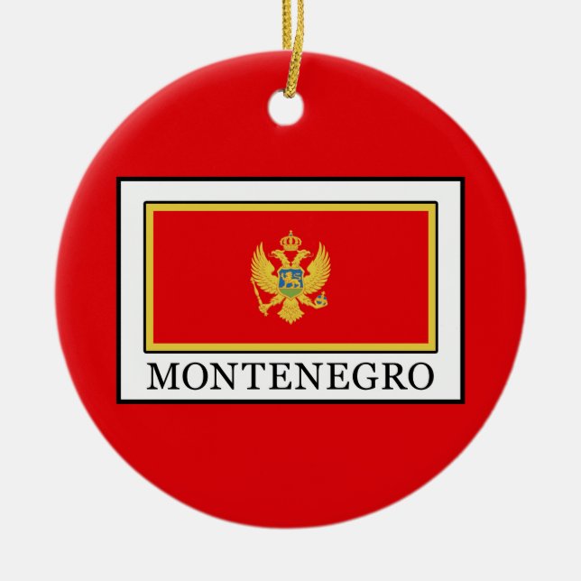 Montenegro Ceramic Tree Decoration (Front)