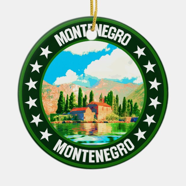 Montenegro                                         ceramic tree decoration (Front)