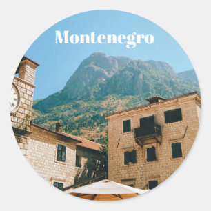Montenegro Cityscape Classic Round Sticker