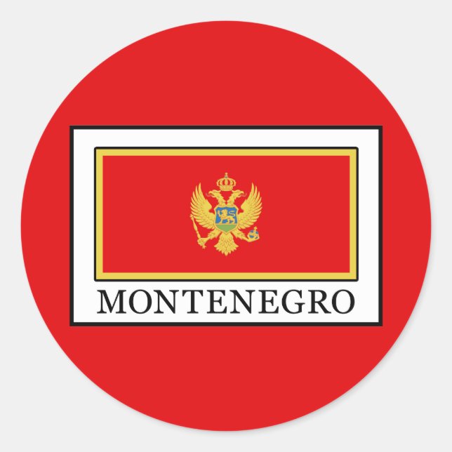 Montenegro Classic Round Sticker (Front)