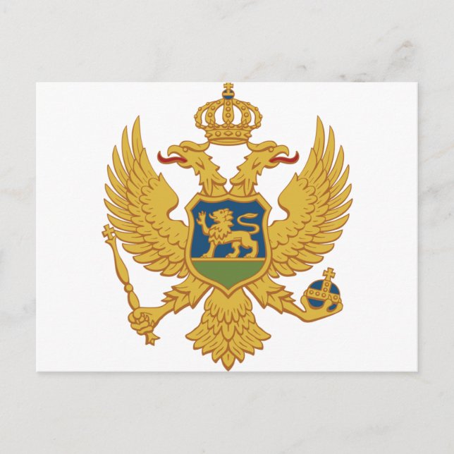 Montenegro Coat of Arms Postcard (Front)