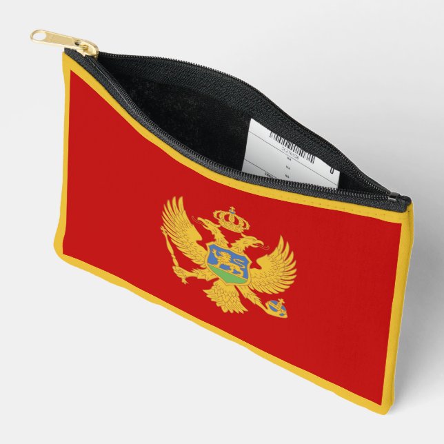 Montenegro flag accessory pouch (Open)