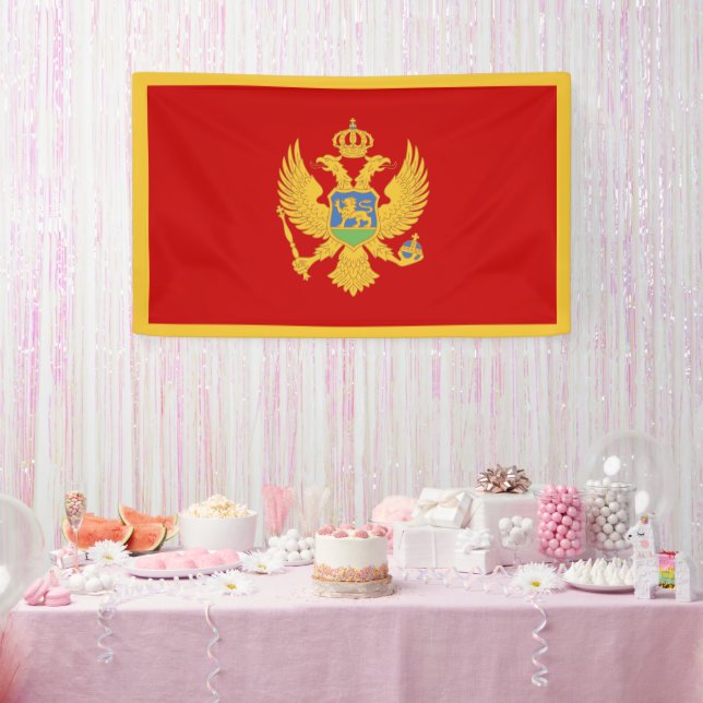 Montenegro flag banner (Party)