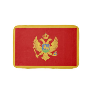 Montenegro flag bath mat