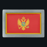 Montenegro Flag Belt Buckle<br><div class="desc">Patriotic flag of Montenegro.</div>