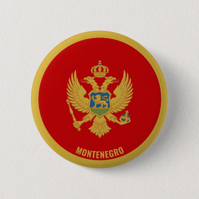 Montenegro Flag Charming Patriotic 6 Cm Round Badge (Front)
