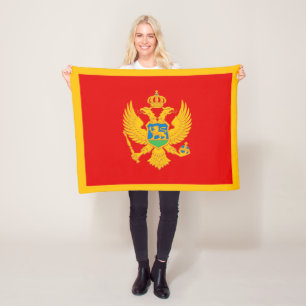 Montenegro Flag Fleece Blanket