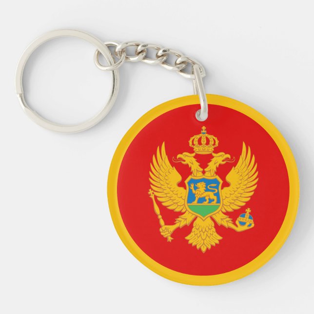 Montenegro Flag Key Ring (Front)