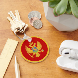 Montenegro flag key ring